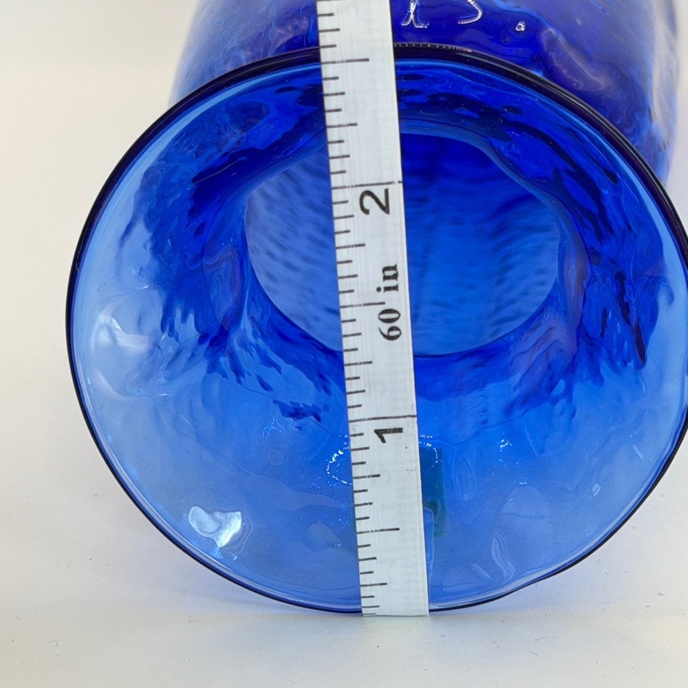 Vintage Sea Glasbruk Cobalt Blue Art Glass Vase by Rune Strand, Sweden, c. 1970s - Picture 5 of 7